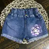 Venta al por mayor de jeans de comercio exterior moda verano 2025 shorts de mujer con lazo shorts de mezclilla microelásticos para niños