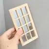 1:12 casa de bonecas casa de bonecas mini móveis modelo diy especial simples simples branco 12-treliça janela