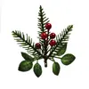 Decoraciones navideñas: piñas, agujas de pino artificiales, bayas rojas, bellotas, decoraciones de frutas, colgantes de Navidad, accesorios, adornos