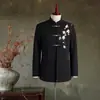 Traje de Casamento do Noivo Terno Zhongshan 2026 Novo Traje Tang Vintage Roupa de Casamento Masculina Estilo Chinês Roupa Masculina