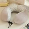 Almohada simple de guisantes de hielo con forma de joroba en U relleno de algodón PP almohada de viaje para el cuello almohada para asiento de descanso para el almuerzo de oficina fabricantes en stock lote