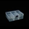 Caja de Almacenamiento Grande de 6 Compartimentos, Caja de Plástico Transparente Desmontable para Joyería, Almacenamiento de Herramientas de Escritorio, Almacenamiento de Cuentas con Tapa, Caja Engrosada