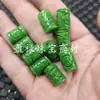 Jade Jade Estrada Verde Seca Através de Pedra de Jade Contas Soltas Moedas de Cobre Ruyi Tubo Reto Pilar Reto Cilindro Reto Contas com Furo Grande Acessórios de Joias Contas