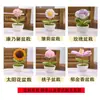 Buquê de Flores Artificiais Cravo Girassol Tricotado à Mão Acabado Transfronteiriço Ornamentos de Plantas em Vasos para Desktop Decoração de Sala de Estar Atacado