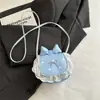 Bolso de mano mini nuevo de lunares con lazo, ribete dulce de encaje, bolso tote y cruzado, bolso de moda para chica
