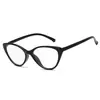 Gafas Triangulares Cat-Eye de Prescripción para Mujer con Montura Negra, Gafas Retro Modernas Anti-Luz Azul Sin Graduación, Monturas Trendy Estilo Cat-Eye