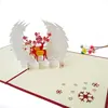 Cartão de felicitações de Natal cartão tridimensional árvore de Natal 3D cartão tridimensional cartão pequeno criativo de Natal negócio de atacado