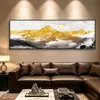 Pintura Decorativa Elegante y Lujosa para Sala de Estar con Fondo de Montaña, Pintura de Paisaje para Oficina, Arte de Pared Escénico para Fondo de Sofá Venta al por Mayor