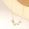 Joyas Lele Artesanía Retro Nuevo Diseño de Margarita de Nicho Cadena para Clavícula Regalo para Mejor Amiga Necklace de Lujo Ligero