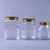 Botellas de Plástico para Frutos Secos de Mascotas, Botellas Portátiles Transparentes para Té de Flores, Latas de Comida con Rodajas de Ginseng para Regalo, Botellas Redondas Rectas