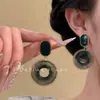 Pendientes de Vacaciones Retro Franceses Ouni de la Isla de Hong Kong, Pendientes de Playa de Alto Nivel para Fotos, Pendientes Exagerados Estilo Hong Kong para Mujer