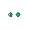 925 prata esterlina rodada brincos de zircão verde simples parafuso fivela orelha buraco orelha osso unha personalidade brincos E8391