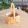 Cesta de Mimbre al por Mayor Cesta de Flores de Mano Cesta de Almacenamiento Cesta de Flores Tejida Cesta Cuadrada Tejida con Sauce Cesta de Picnic Souvenir Hecha a Mano