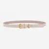 En stock Cinturón Cuadrado Perforado de Cuero Genuino para Mujer Alta Gama Tendencia de Moda Combinación Perfecta para Abrigo Personalizado por Fabricantes