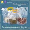 Sacos Promocionais para Embalagem de Grãos, Sacos para Sub-Embalagem de Arroz de Grau Alimentício, Sacos de Armazenamento de Embalagem Selada Transparente, Sacos com Bico