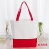Bolsa de lona con impresión creativa y costura para publicidad, bolsa de algodón para compras, bolsa de lona portátil en blanco con logotipo impreso