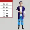 Traje de performance Miao manga longa adulto masculino Guizhou traje de dança minoritário Zhuang palco Hulusi traje de performance