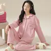 Hermoso pijama de algodón para mujer, estilo primavera y otoño, talla grande, manga larga, nuevo modelo 2026, conjunto de ropa para el hogar para estudiantes de verano, invierno
