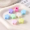 Acrílico Macarrón Estrella de Cinco Puntas Grande Corazón Flor Agujero Grande para Abalorios diy Llavero Cordones Accesorios Mayoreo