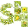 Decoração de Parede Vinha de Limão Plantas Verdes Densas Trepadeiras de Parede Arranjo de Atmosfera Flores Artificiais Loja de Frutas Enfeites Pendurados