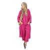 Primavera/Verano 2026 Ropa de Mujer Transfronteriza Amazon Talla Grande Camisa Holgada Pantalones Largos de Cintura Alta Conjunto de Dos Piezas para el Trabajo