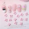 Joyas de uñas de celebridades en línea, linda caricatura, lazo de conejo tridimensional, decoración de uñas, conejito, decoración de uñas DIY