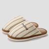 Pantuflas de Algodón para el Hogar para Mujer Invierno Rayadas Felpa Cálidas para Hombre Invierno Interiores del Hogar Pantuflas Peludas para Hombre Invierno Venta al por Mayor