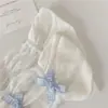 Calcetines de algodón simples y versátiles estilo ballet, estilo JK coreano con lazo de cinta, calcetines de moda para Instagram, calcetines de tubo medio apilables para todas las estaciones para mujer