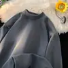 Suéter de Tricô Meia-Gola para Homens, Novo Estilo Outono e Inverno, Adequado para Combinar com Casacos e Ternos, Blusa de Manga Longa