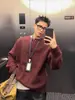 Fábrica Retrô Tricô de Cor Mista Masculino Estilo Preguiçoso Gola Henry Casual Nicho High-End Solto Peça Externa de Tricô