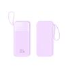 Vem com um Power Bank com Cabo Embutido, 20.000 mAh, Capacidade Real, Carregamento Super Rápido, Logotipo Personalizado, Versão de Exportação