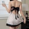 Vestido de noite de renda sexy com alça fina e justa, decote nas costas, vestido de alça, lingerie sexy no atacado 3372