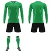 Novo Conjunto de Uniforme de Futebol de Manga Longa para Adultos e Crianças, Uniformes de Treinamento para Competição Esportiva de Futebol