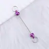 Nuevo Varilla de Cuentas Chapada en Oro DIY Gradiente Simple Colorido Accesorio Colgante para Llavero Hecho a Mano Venta al por Mayor