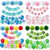 Decoração de Aniversário Transfronteiriça Suprimentos para Festa Chá de Bebê ou Adulto Banner de Aniversário Balões de Aniversário e Pompons de Papel