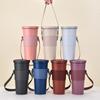 2026 Nuevo Estilo Funda Portátil para Taza Espesada Accesorios para Taza de Té de Leche Bolso Portátil para Exteriores Funda Antideslizante de Cuero para Mujer