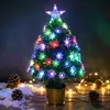 Nuevo Árbol de Navidad con Crisantemos de Colores, Árbol de Navidad Iluminado para Celebraciones Navideñas, Accesorios de Decoración para Ventanas de Centros Comerciales y Hoteles