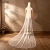 Velo de Novia Urapan V21 Estilo Coreano Borde de Satén Simple, Velo Corto Versátil de una Sola Capa para Registro de Matrimonio y Boda