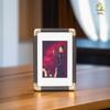 Porta-Retrato de Canto em Cobre Imitado com Textura de Madeira Maciça, Enfeites de Mesa de Alto Padrão no Atacado, Venda Direta de Fabricantes Premium, Estilo Minimalista