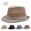 Sombreros al por mayor para personas de mediana edad y mayores, Sombreros Jazz de Verano Transpirables, Sombreros de Playa para Hombres, Sombreros de Malla Transpirables para Protección Solar
