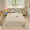Nueva sábana de cama de sarga 100% algodón, pieza única, cama de 1.5m/1.8m, 100% algodón puro, sábana de cama individual/doble para estudiante de 1.2m, venta al por mayor