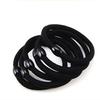 Banda de goma negra banda de goma gruesa 6mm alta elástica cuenta negra pelo Anillo 2 yuanes accesorios para el cabello suministro mayorista mayorista
