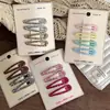 4 Paquetes de Tarjetas ~ 6cm Pinza Koreana de Brillo para Mechones Laterales, Flequillo, Cabello Suelto, Adorno Lindo de Gota de Agua para Mujeres
