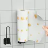 Porta-papel higiênico mais vendido transfronteiriço, porta-armazenamento de ferro sem furos para papel toalha de cozinha, filme plástico e papel higiênico doméstico
