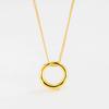 Corea del Sur Dongdaemun Diseño plata de ley s925 personalidad minimalista collar de círculo irregular chic cadena para clavícula joyería para mujeres
