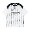 Camiseta Deportiva a Rayas con Estampado de Moda Estilo Americano para Hombres y Mujeres, Top Casual de Moda Holgado 2026