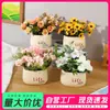 Decorações de Móveis para Casa Enfeites Flores Artificiais Plantas Verdes Vasos de Flores Vasos Criativos Simples Vasos de Flores de Plástico Plantas em Vasos para Sala de Estar