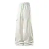 Pantalones de moda versátiles para el día a día, pantalones curvos de estilo americano para exteriores con factor dopamina, pantalones cargo de paracaidista de pierna ancha unisex para primavera y otoño, corte holgado