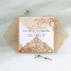 Cartão de Saudação Preto para Bênção de Casamento Transfronteiriço Cartão de Convite para Festa de Festival Cartão de Convite de Renda Cortado a Laser Em Estoque