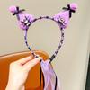 Bonita diadema Kulomi para niñas, con lazo de malla, antideslizante, accesorio para el cabello